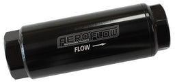 Aeroflow Performance -8AN ORB Inlet/Outlet Ports, 3-1/2" x 1-1/4" 60 Micron Pro Filter - Black AF66-2042BLK Autofit
