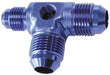 Aeroflow Performance -8AN x 2, -6AN x 1, Blue Finish Flare AN Stepped Tee with 1/8" NPT Ports AF824-06-08 Autofit