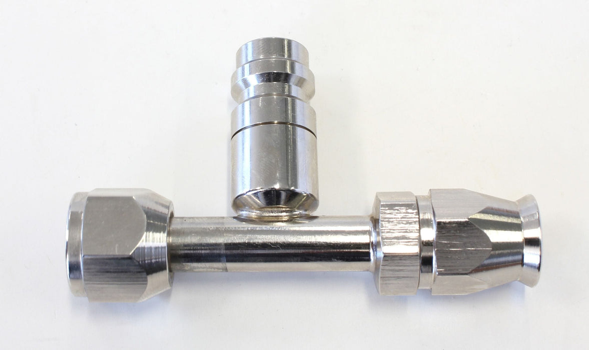 Aeroflow Performance A/C Straight Fitting #6 with Charge Port AFFCE-06B Autofit