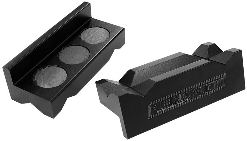 Aeroflow Performance Billet Aluminium Magnetic Vice Jaws - Black AF98-2001 Autofit