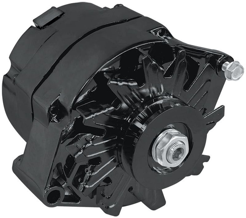 Aeroflow Performance Black Finish 100amp Chev Style 1-Wire Alternator AF4270-1100 Autofit