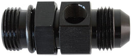 Aeroflow Performance Black Finish -10ORB to -10AN Extension with 1/8" Port AF904-10BLK Autofit