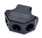 Aeroflow Performance Black Finish. 3 x -8 ORB Ports, 1 x -10 ORB Port Billet 4 Port ORB Y-Block AF454-10-08BLK Autofit