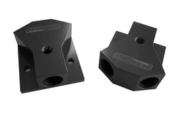 Aeroflow Performance Black Finish. 3 x -8 ORB Ports Billet Y-Block with 1/8" NPT Port AF453-08BLK Autofit