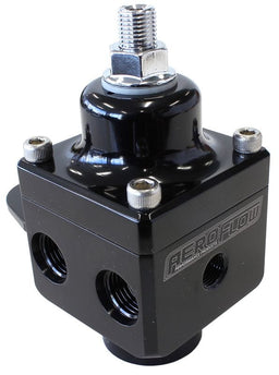 Aeroflow Performance Black Finish. 4-12 psi. Rated to 1600 HP Billet 4-Port Carburettor Fuel Pressure Regulator -6 ORB AF66-2048BLK Autofit