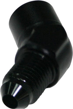 Aeroflow Performance Black Finish 45° Female NPT to Male AN Adapter 1/8" to -3AN AF371-03BLK Autofit