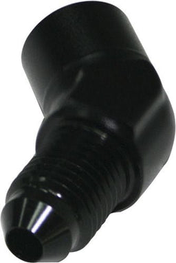 Aeroflow Performance Black Finish 45° Female NPT to Male AN Adapter 1/8" to -4AN AF371-04BLK Autofit