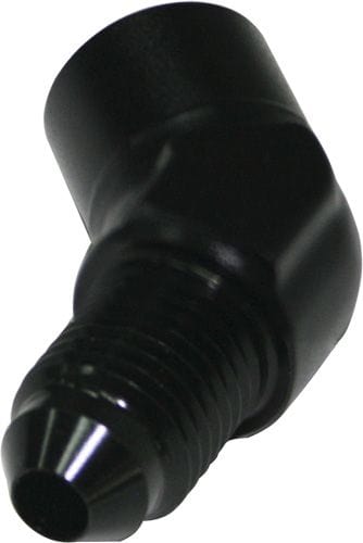 Aeroflow Performance Black Finish 45° Female NPT to Male AN Adapter 1/8" to -4AN AF371-04BLK Autofit