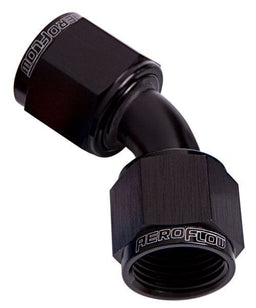 Aeroflow Performance Black Finish 45° Female Swivel Coupler -6AN AF132-06BLK Autofit