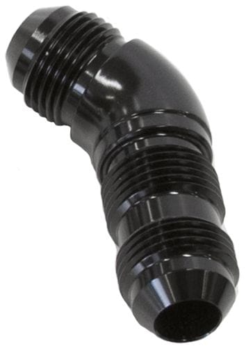 Aeroflow Performance Black Finish 45° Full Flow AN Bulkhead -8AN AF537-08BLK Autofit