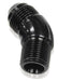 Aeroflow Performance Black Finish 45° NPT to AN Full Flow Adapter 1/8" to -3AN AF523-03BLK Autofit