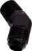 Aeroflow Performance Black Finish 45° NPT to Male Flare Adapter 3/8" to -8AN AF823-08BLK Autofit