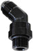 Aeroflow Performance Black Finish 45° ORB Swivel to Male Flare Adapter -10 to -8 AF945-08-10BLK Autofit