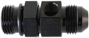 Aeroflow Performance Black Finish -6ORB to -6AN Extension with 1/8" Port AF904-06BLK Autofit