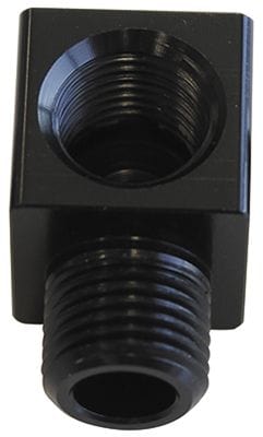 Aeroflow Performance Black Finish 90° Female 1/8" NPT to Male 1/8" NPT Elbow AF896-02BLK Autofit