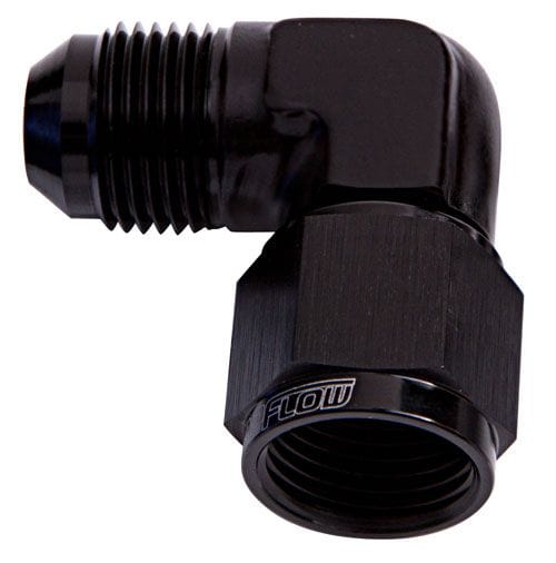 Aeroflow Performance Black Finish 90° Female/Male Flare Swivel -10AN AF143-10BLK Autofit