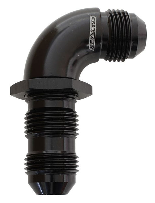 Aeroflow Performance Black Finish 90° Full Flow AN Bulkhead -16AN AF533-16BLK Autofit