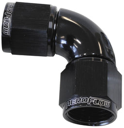 Aeroflow Performance Black Finish 90° Full Flow Female Coupler -10AN AF583-10BLK Autofit
