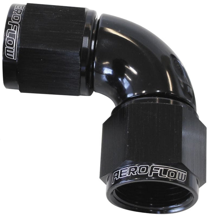 Aeroflow Performance Black Finish 90° Full Flow Female Coupler -8AN AF583-08BLK Autofit