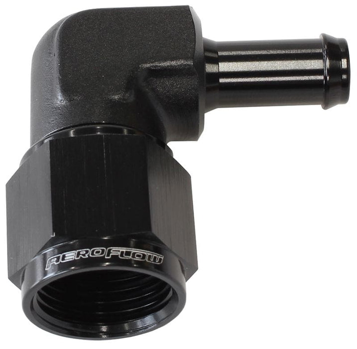 Aeroflow Performance Black Finish 90° Hose Barb 1/2" to -8AN AF413-08BLK Autofit
