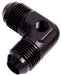 Aeroflow Performance Black Finish 90° Male Flare Union with 1/8" Port -6AN AF821-06PBLK Autofit