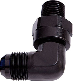 Aeroflow Performance Black Finish 90° NPT Swivel to Male AN Flare Adapter 1/8" to -6AN AF922-06-02BLK Autofit