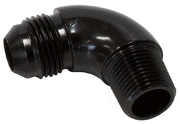 Aeroflow Performance Black Finish 90° NPT to AN Full Flow Adapter 1/4" to -6AN AF522-06BLK Autofit