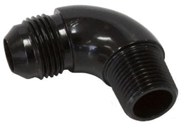 Aeroflow Performance Black Finish 90° NPT to AN Full Flow Adapter 1/8" to -6AN AF522-06-02BLK Autofit