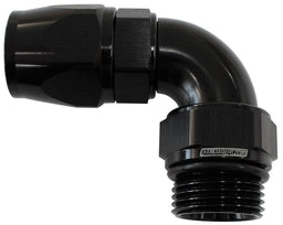 Aeroflow Performance Black Finish 90° ORB Male Swivel PTFE (Teflon®) Hose End -12 ORB to -12AN AF583-12-12DBLK Autofit