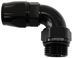 Aeroflow Performance Black Finish 90° ORB Male Swivel PTFE (Teflon®) Hose End -6 ORB to -6AN AF583-06-06DBLK Autofit