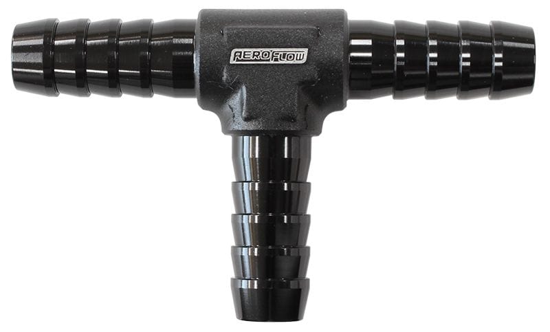Aeroflow Performance Black Finish Aluminium T-Piece 3/16" (5mm) O.D AF64-4202BLK Autofit