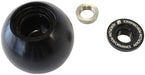 Aeroflow Performance Black Finish Bang Shift Billet Round Gear Knob with Bare Button Boss  AF72-9905BLK Autofit