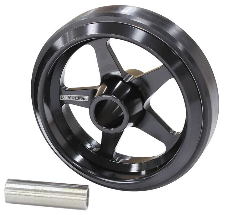 Aeroflow Performance Black Finish Billet Aluminium Wheelie Bar Wheel AF64-4360BLK Autofit