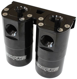 Aeroflow Performance Black Finish Billet Universal Dual Air / Oil Separator AF64-4364BLK Autofit