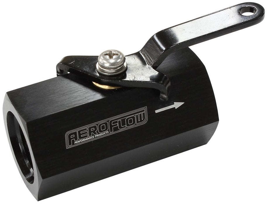 Aeroflow Performance Black Finish Female Shut Off Valve -10ORB AF1001-10BLK Autofit