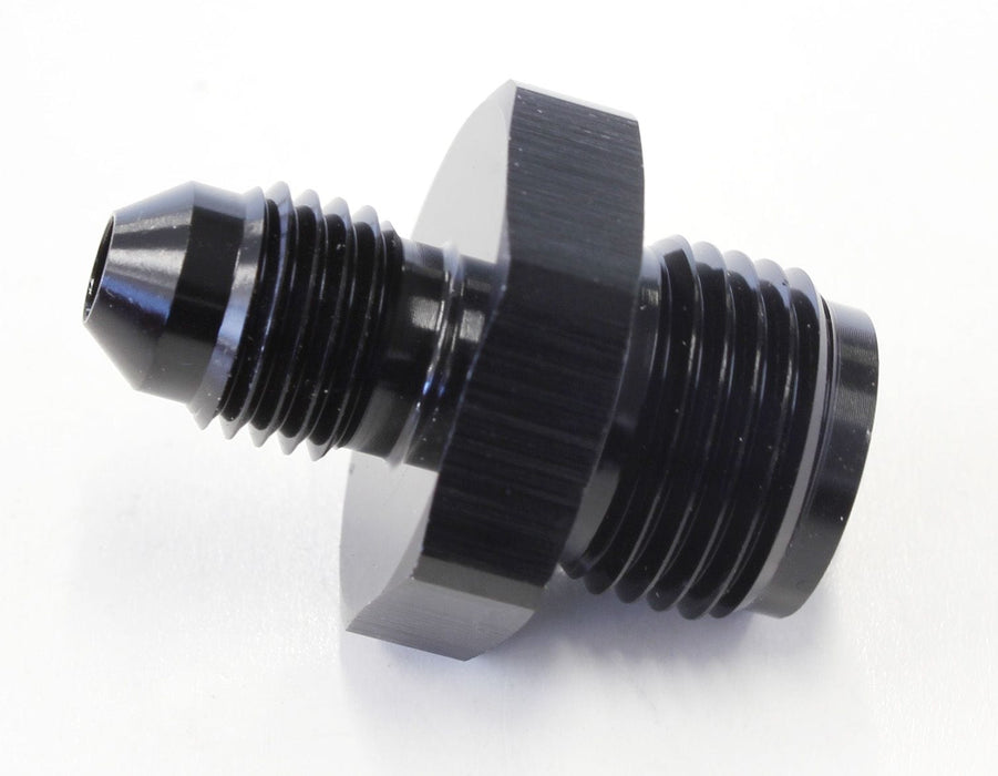 Aeroflow Performance Black Finish Inverted Seat Adapter 5/8"-18 to -4AN AF704-04BLK Autofit