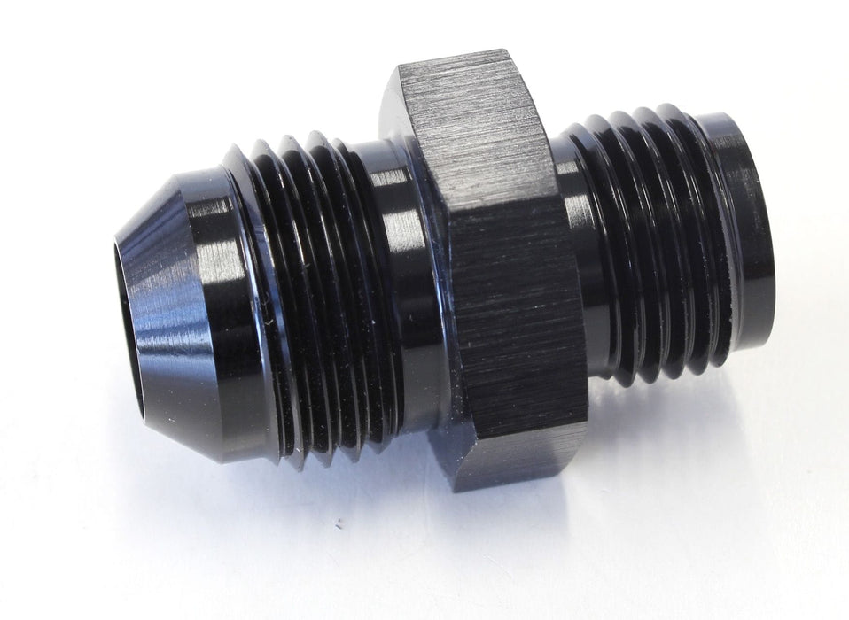 Aeroflow Performance Black Finish Inverted Seat Adapter 5/8"-18 to -8AN AF704-08BLK Autofit