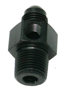 Aeroflow Performance Black Finish Male NPT to Adapter 1/8" to -6AN with 1/8" Port AF139-06-02BLK Autofit
