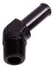 Aeroflow Performance Black Finish Male NPT to Barb 45° Adapter 1/2" to 3/8" AF845-08-06BLK Autofit