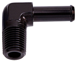 Aeroflow Performance Black Finish Male NPT to Barb 90° Adapter 1/2" to 3/4" AF842-08-12BLK Autofit