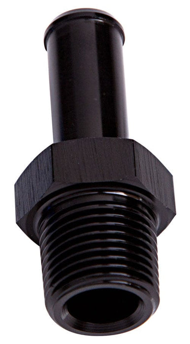 Aeroflow Performance Black Finish Male NPT to Barb Straight Adapter 1/4" to 3/8" AF841-06BLK Autofit