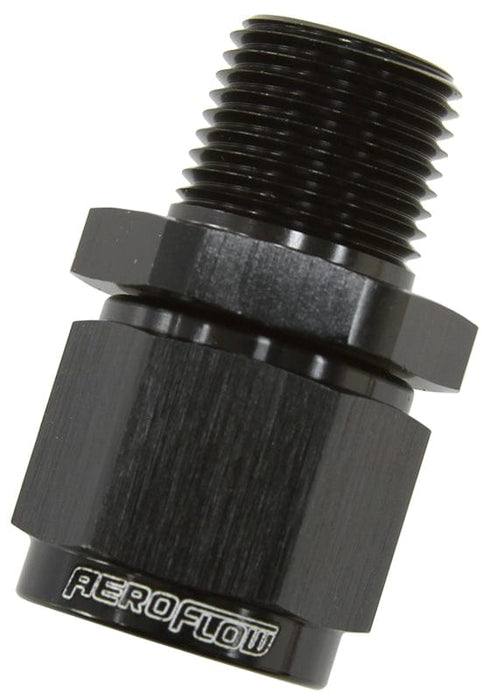 Aeroflow Performance Black Finish Male NPT to Female AN Straight Fitting 1/8" to -3AN AF916-03-02BLK Autofit