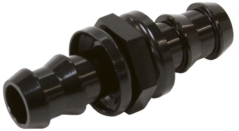 Aeroflow Performance Black Finish Male to Male Barb Push Lock Adapter -10 to -12 AF410-12-10BLK Autofit
