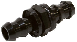 Aeroflow Performance Black Finish Male to Male Barb Push Lock Adapter -8 to -8 AF410-08BLK Autofit