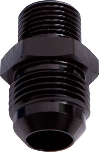 Aeroflow Performance Black Finish Metric to Male Flare Adapter M22 x 1.5mm to -8AN AF736-08BLK Autofit