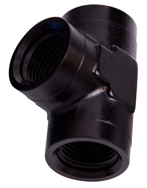 Aeroflow Performance Black Finish NPT Female Pipe Tee 1" AF917-16BLK Autofit