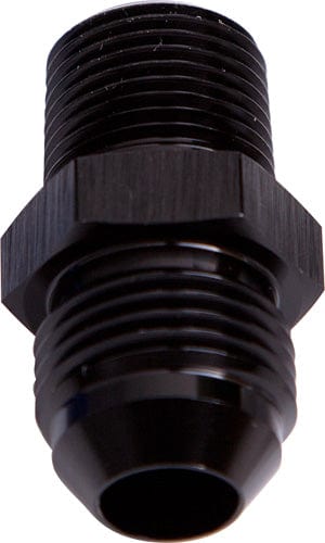 Aeroflow Performance Black Finish NPT to Straight Male Flare Adapter 3/8" to -6AN AF816-06-06BLK Autofit