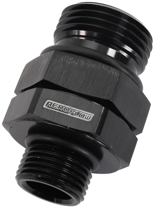 Aeroflow Performance Black Finish ORB Male to Male Swivel -10 ORB to -8 ORB AF929-10-08BLK Autofit