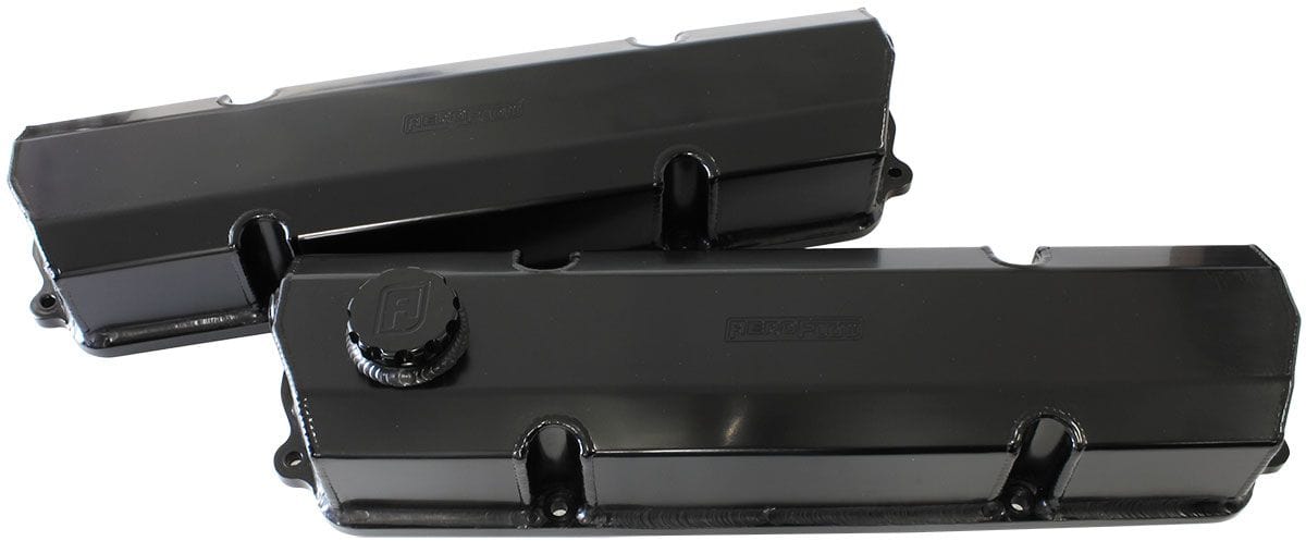 Aeroflow Performance Black Finish. Sold as a Pair Early V8 Holden Series Fabricated Billet Valve Covers AF77-5004BLK Autofit