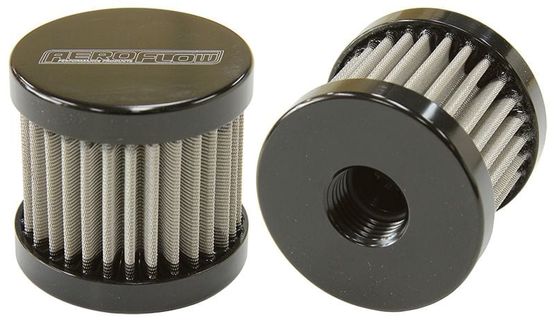 Aeroflow Performance Black Finish. Stainless Steel Billet Breather with -6AN Female Thread AF77-2003BLK Autofit